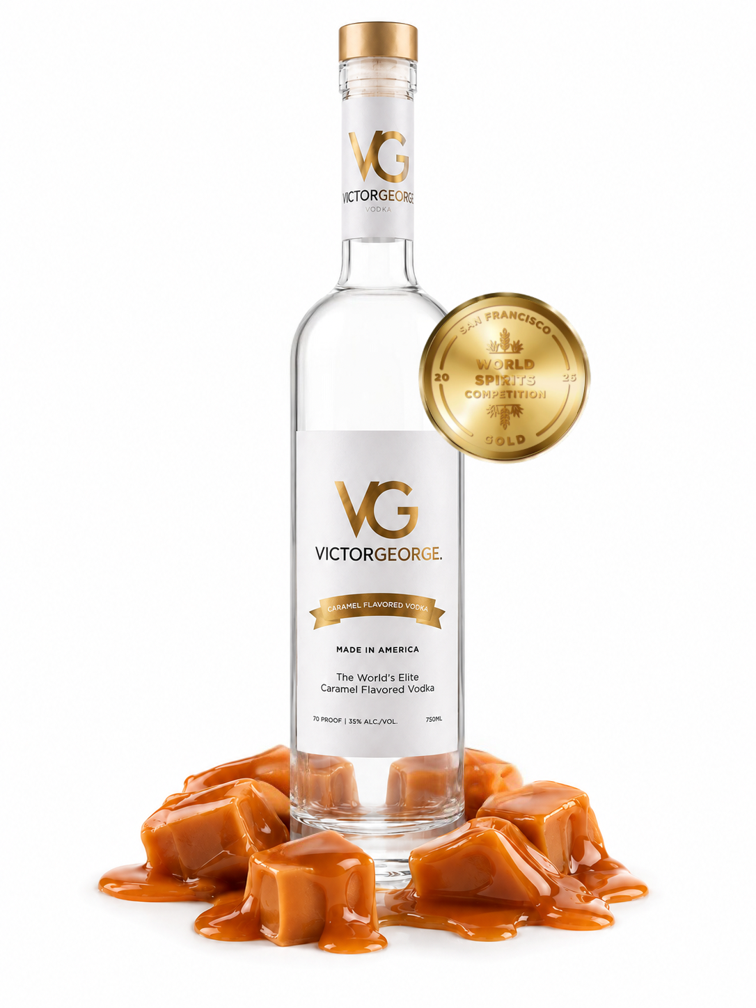 CARAMEL VICTOR GEORGE (VG) VODKA 750ML
